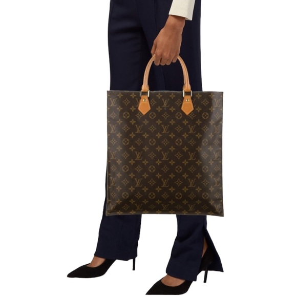 Louis Vuitton Vintage Monogram Canvas SAC PLAT Tote Bag